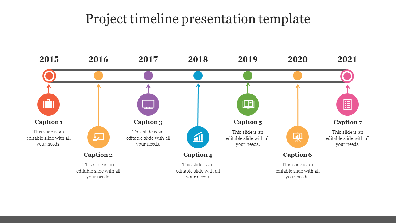 Multi-Color Project Timeline Presentation Template